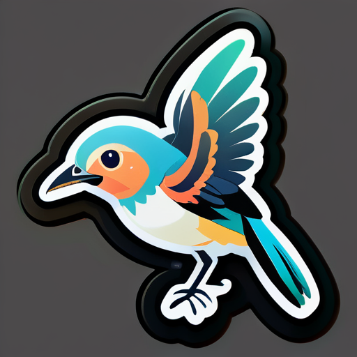 vuela pájaro sticker