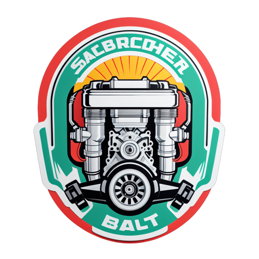 Supercharger Riemen sticker