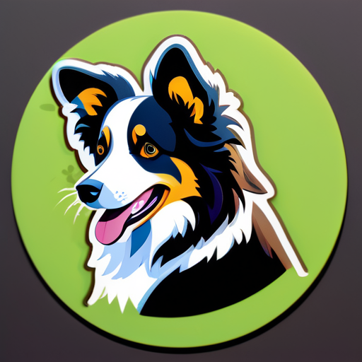 Ein Border Collie sticker