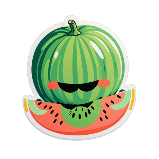 'Wondering Melon' sticker