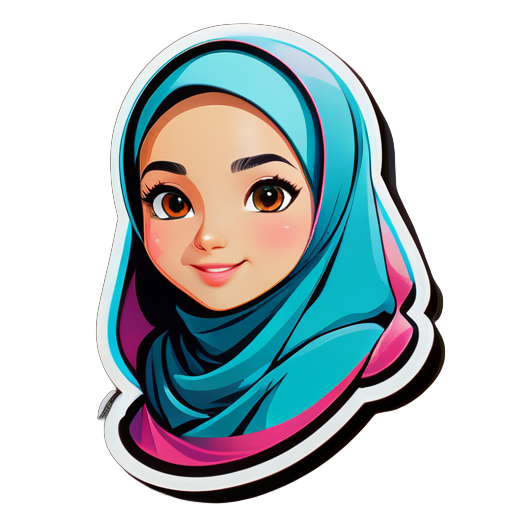 Muslim girl in hijab
 sticker