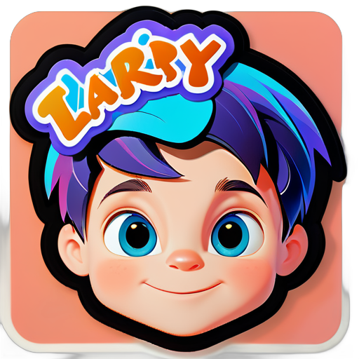 一个男孩名叫 Larry sticker