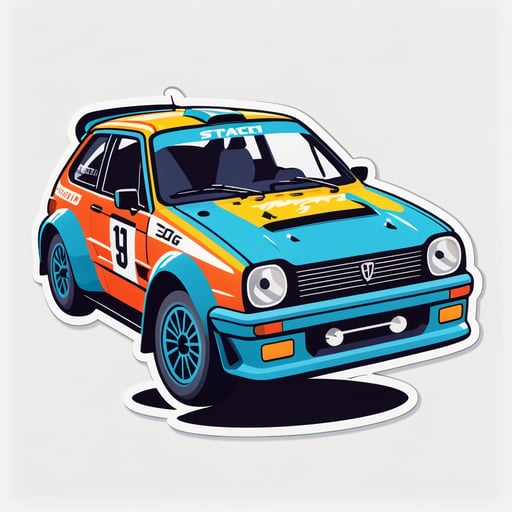 Voiture de rallye sticker