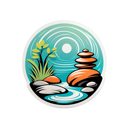 Rochers de jardin zen sticker