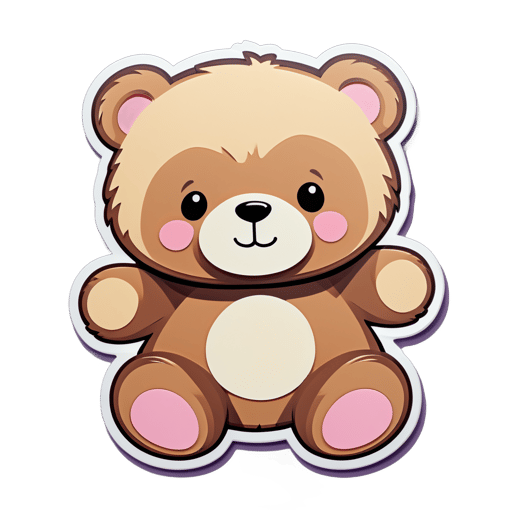 Oso de peluche acogedor sticker