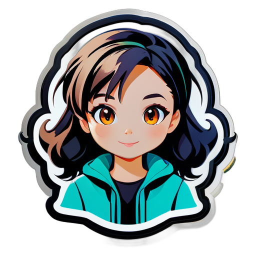 a girl sticker