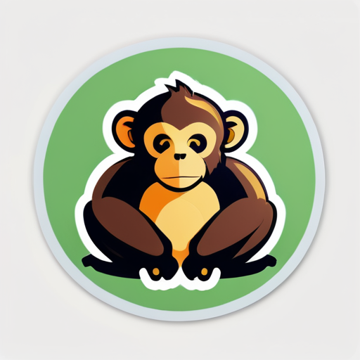 massagem de macaco sticker