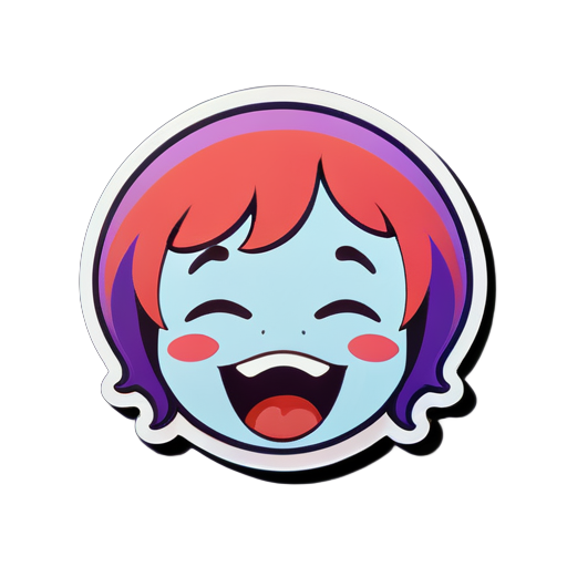 Crying with laughter sticker