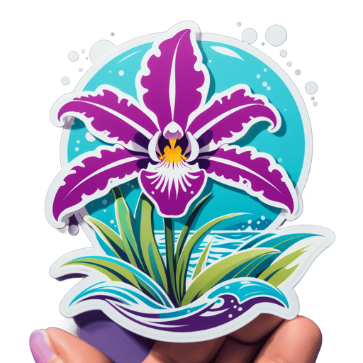 Oceanic Orchid Odyssey sticker