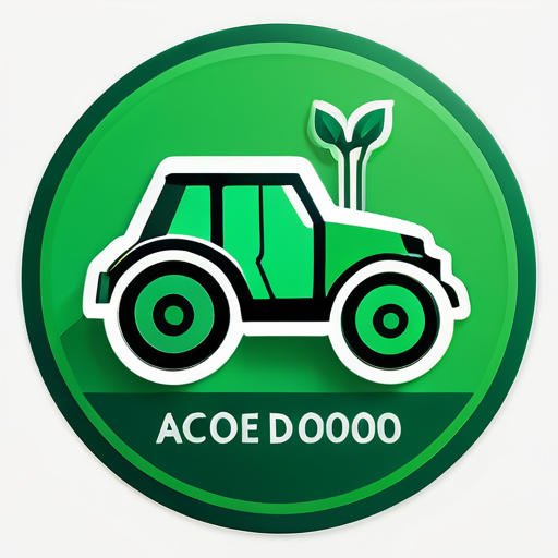 Verde representando economia agrícola sticker