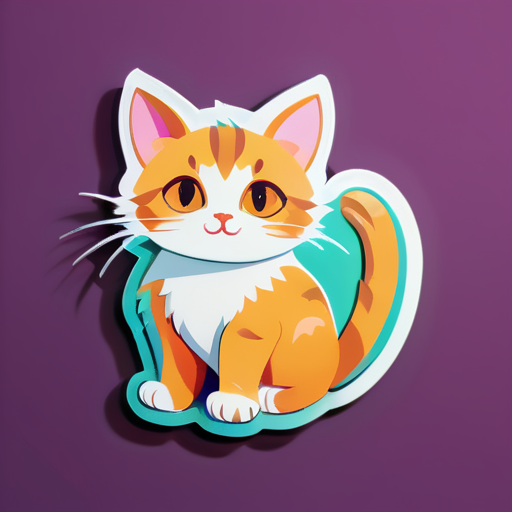 a lovely cat sticker