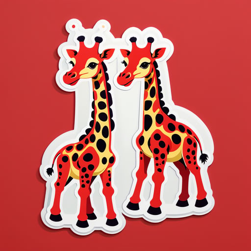 Girafas Escarlates Tubby sticker