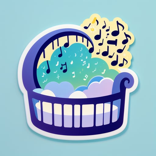 Soothing Lullaby Notes sticker