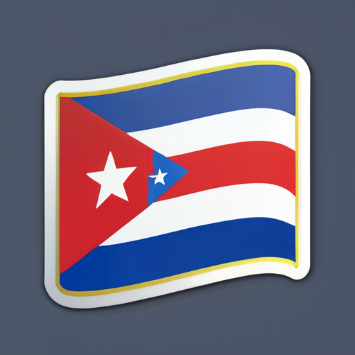 Cuban flag sticker