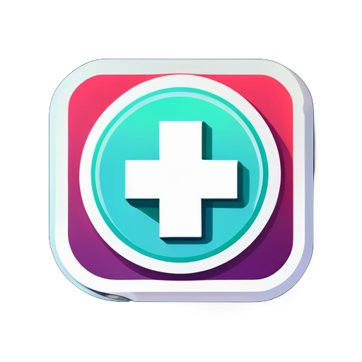 Logo pour l'application Android de soins de santé de l'hôpital sticker