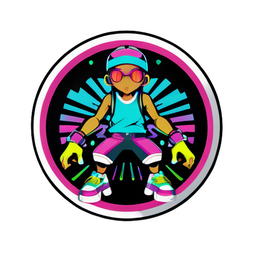 Tekno Rave Squat Ravers Chalenge sticker