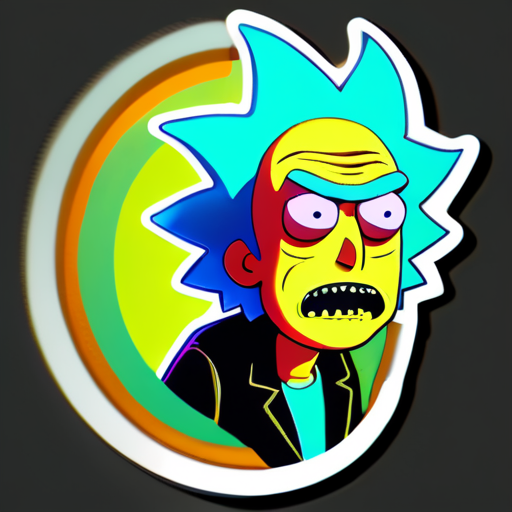 rick and morty sticker