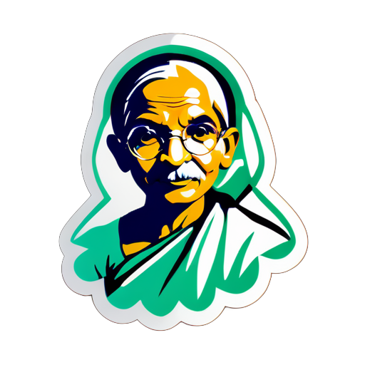 mahatma Gandhi female  sticker