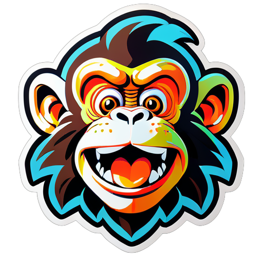 funny monkey sticker