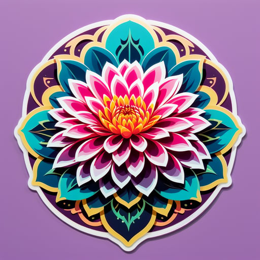 Thiên Đường Hoa Dahlia sticker