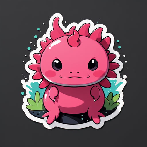 Zufriedenes Axolotl-Meme sticker