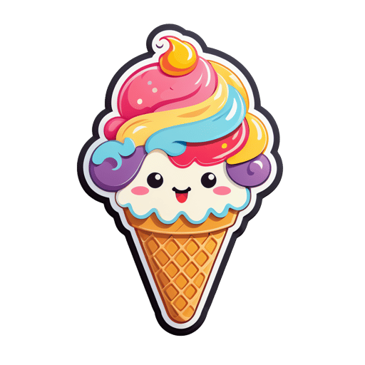 glace mignonne sticker