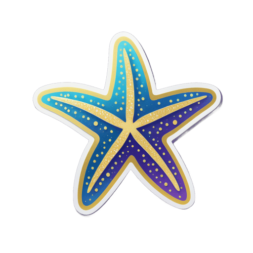 Glittering Starfish sticker