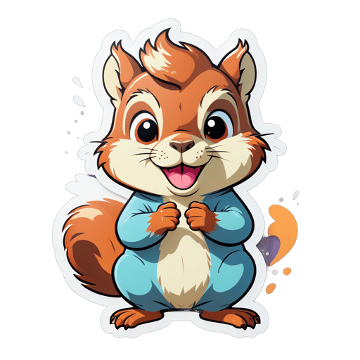 Silly Squirrel Meme sticker