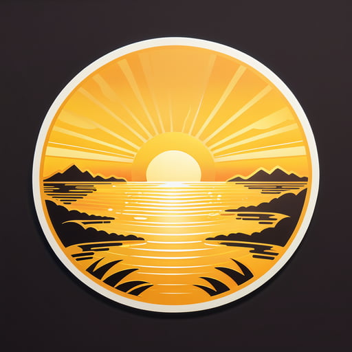 Pôr do Sol Dourado sticker