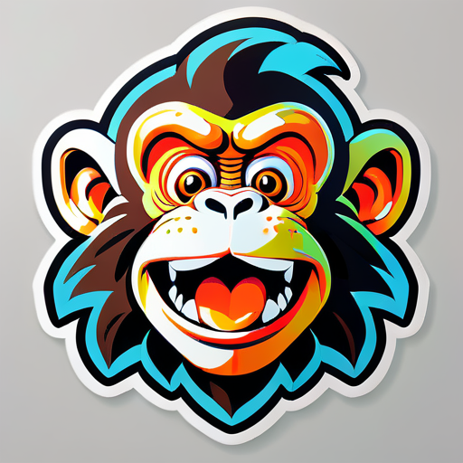 macaco engraçado sticker