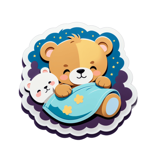 Schlafenszeit Teddy sticker