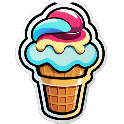 meme ice cream sticker