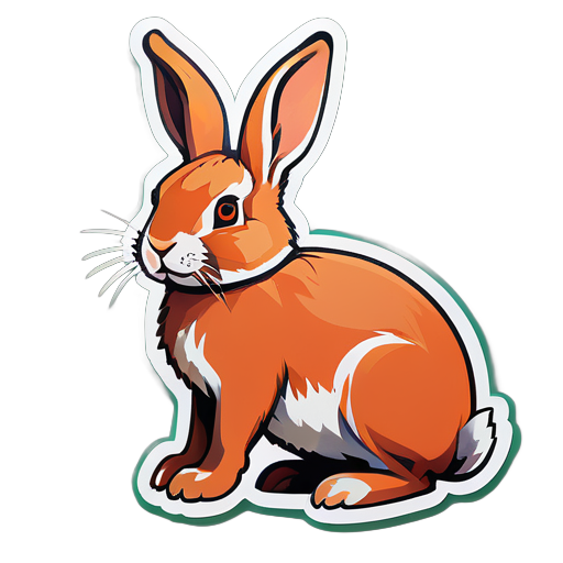 Une image d'un lapin sticker