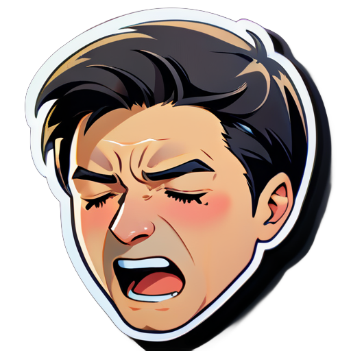 Man crying  sticker