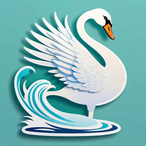 'Elegante Cisne' sticker