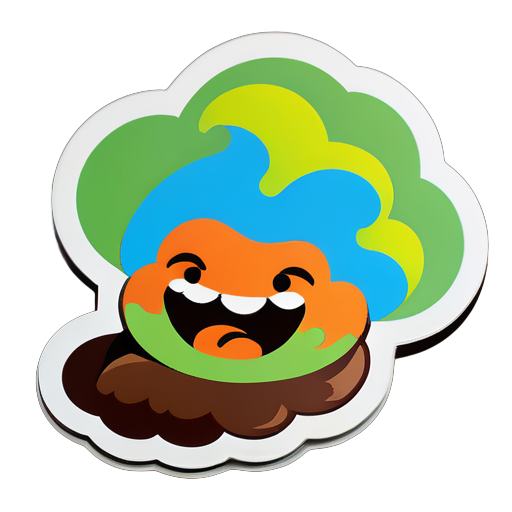 farting poop sticker