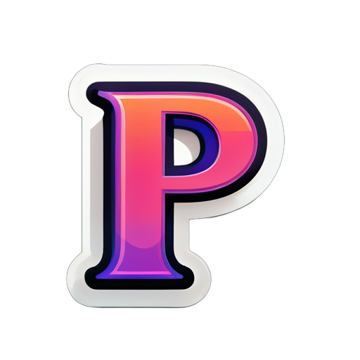 Make a sticker letter P for fashion website sticker