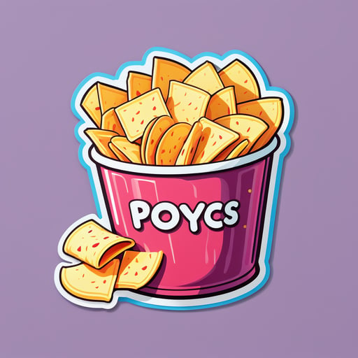 Leckere Snacks Chips sticker