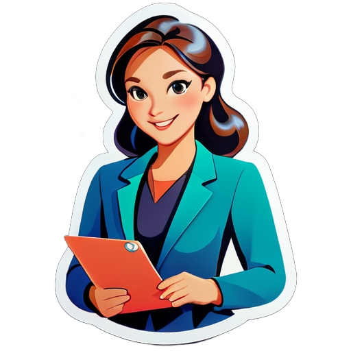 Professional women who work diligently sticker