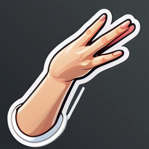 Generate a realistic image of a female hand ,realistic style sticker