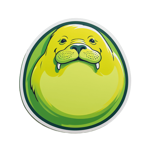 Pesados Morsas Chartreuse sticker