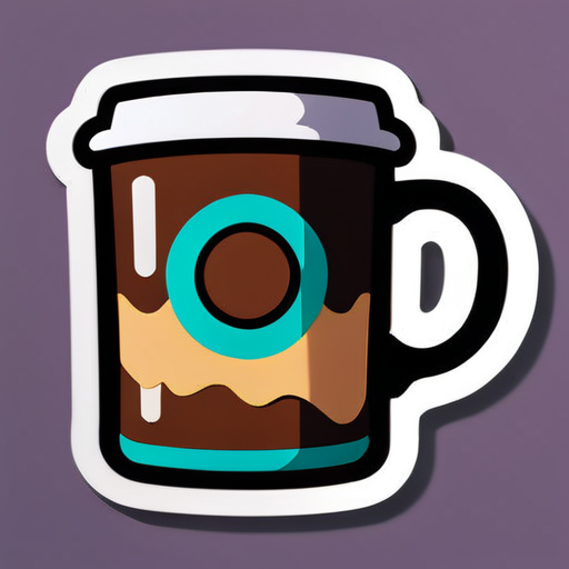 taza de café borracha sticker