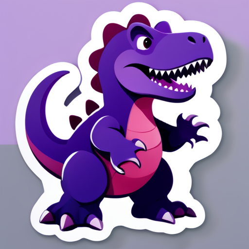 Lila Dinosaurier sticker