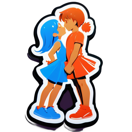 A boy doing sex with a girl sticker