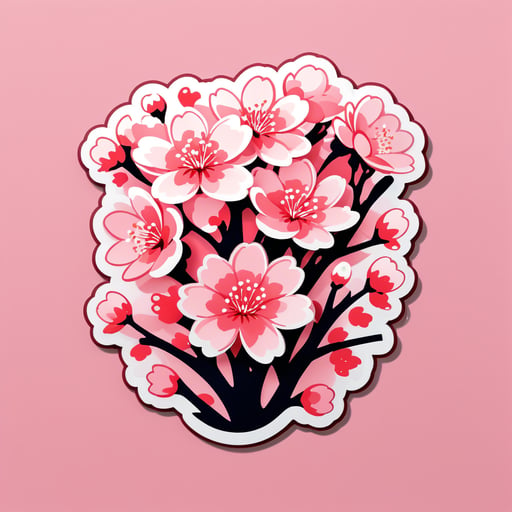 Flores de Cerejeira Ruborizadas sticker