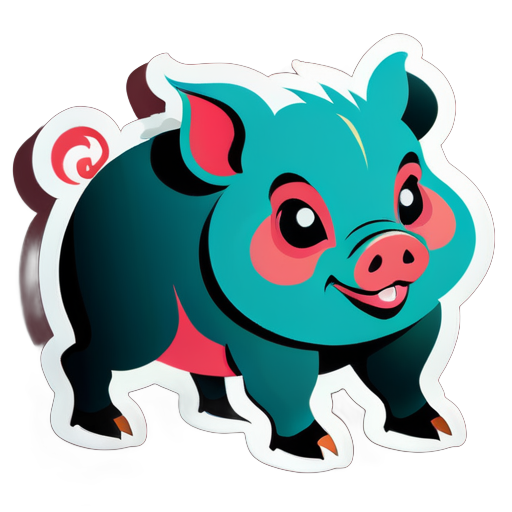 The Chinese zodiac sign Pig, no text sticker