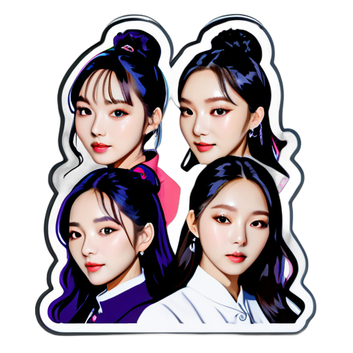 Grupo feminino sul-coreano aespa sticker