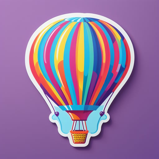 Bright Hot Air Balloon sticker