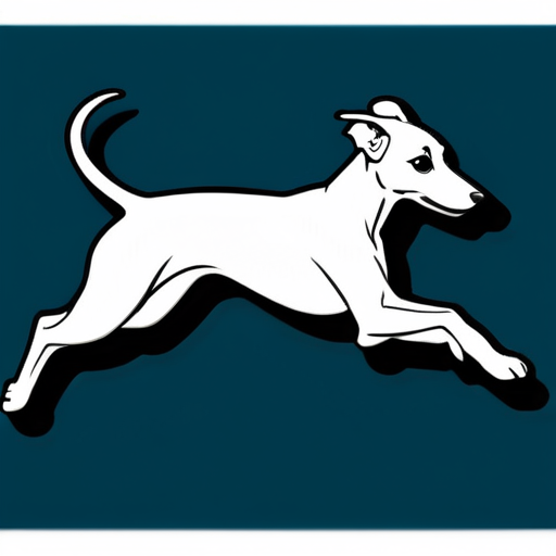 italian greyhound running sticker