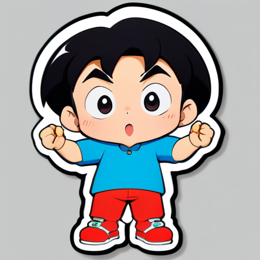 Mach es im Shinchan-Charakter sticker